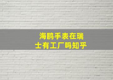 海鸥手表在瑞士有工厂吗知乎