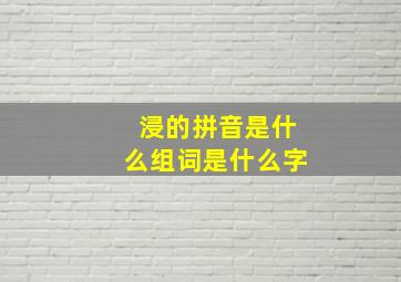 浸的拼音是什么组词是什么字