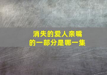 消失的爱人亲嘴的一部分是哪一集