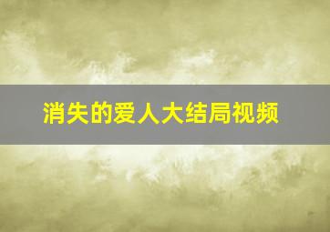 消失的爱人大结局视频