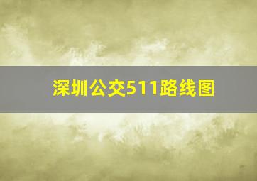 深圳公交511路线图