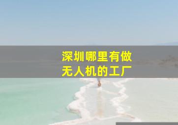 深圳哪里有做无人机的工厂