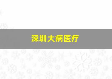 深圳大病医疗