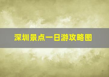 深圳景点一日游攻略图