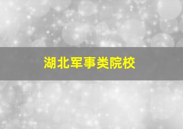 湖北军事类院校