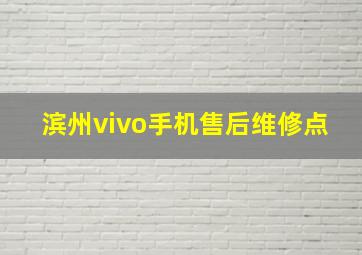 滨州vivo手机售后维修点