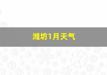 潍坊1月天气