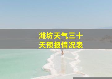 潍坊天气三十天预报情况表