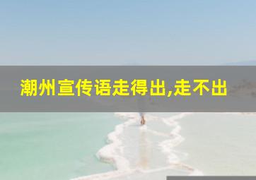 潮州宣传语走得出,走不出