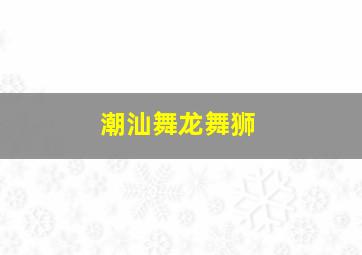 潮汕舞龙舞狮