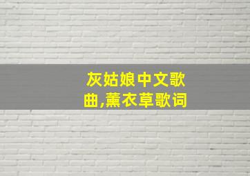 灰姑娘中文歌曲,薰衣草歌词