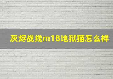 灰烬战线m18地狱猫怎么样