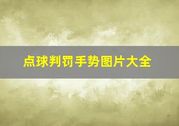 点球判罚手势图片大全