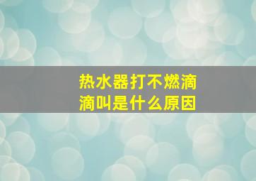 热水器打不燃滴滴叫是什么原因