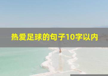 热爱足球的句子10字以内