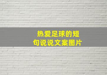 热爱足球的短句说说文案图片