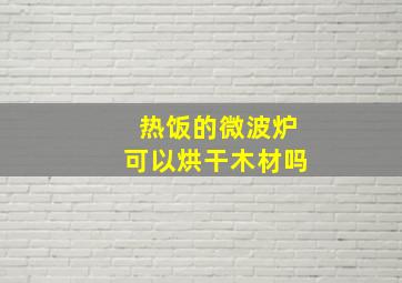 热饭的微波炉可以烘干木材吗