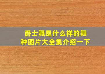 爵士舞是什么样的舞种图片大全集介绍一下