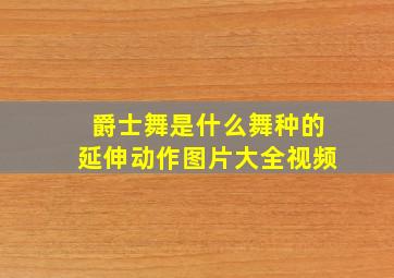 爵士舞是什么舞种的延伸动作图片大全视频