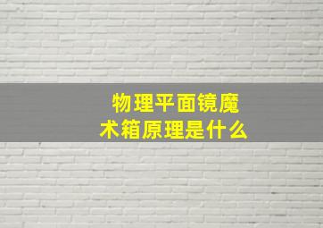 物理平面镜魔术箱原理是什么