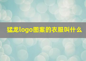 猛龙logo图案的衣服叫什么