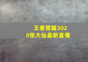 王者荣耀2020张大仙最新直播