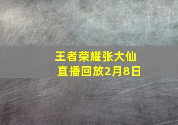 王者荣耀张大仙直播回放2月8日