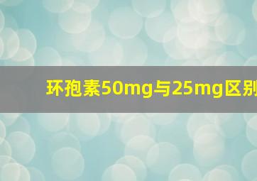 环孢素50mg与25mg区别