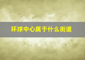 环球中心属于什么街道