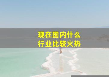 现在国内什么行业比较火热