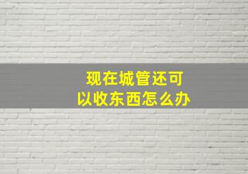 现在城管还可以收东西怎么办