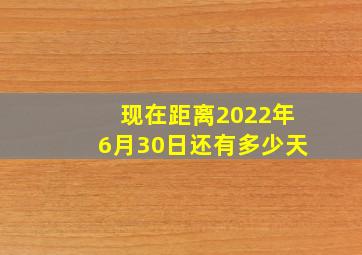 现在距离2022年6月30日还有多少天