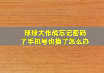 球球大作战忘记密码了手机号也换了怎么办