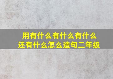 用有什么有什么有什么还有什么怎么造句二年级