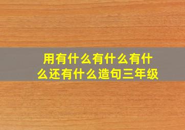 用有什么有什么有什么还有什么造句三年级