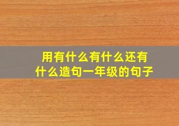 用有什么有什么还有什么造句一年级的句子