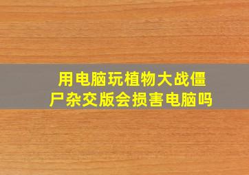 用电脑玩植物大战僵尸杂交版会损害电脑吗