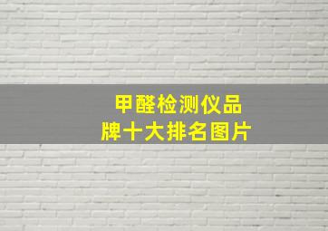 甲醛检测仪品牌十大排名图片