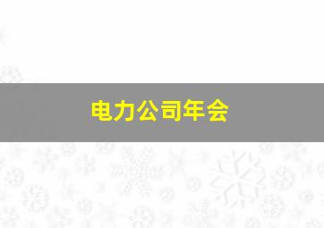 电力公司年会