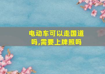 电动车可以走国道吗,需要上牌照吗