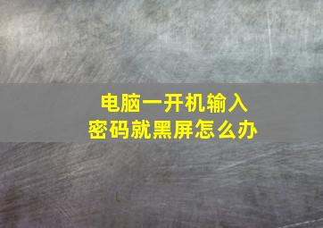 电脑一开机输入密码就黑屏怎么办