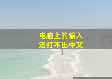 电脑上的输入法打不出中文