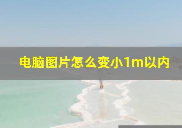 电脑图片怎么变小1m以内