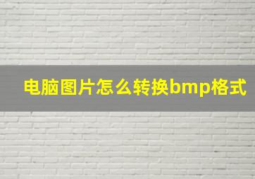 电脑图片怎么转换bmp格式