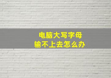 电脑大写字母输不上去怎么办