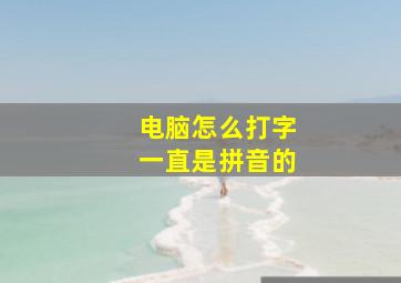 电脑怎么打字一直是拼音的