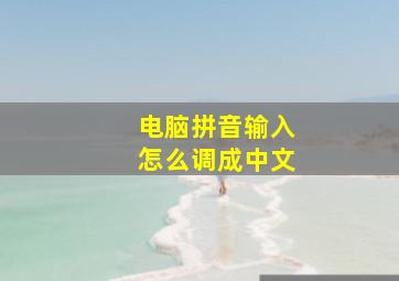 电脑拼音输入怎么调成中文