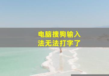 电脑搜狗输入法无法打字了