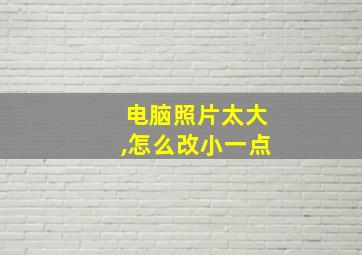 电脑照片太大,怎么改小一点