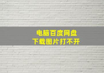 电脑百度网盘下载图片打不开